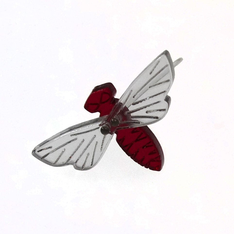 Insect ring / Fly darkred