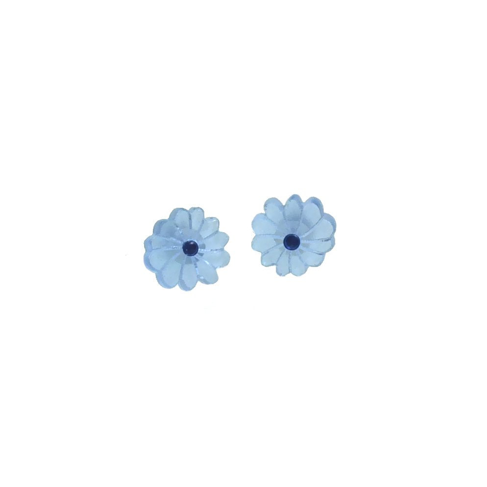 studs / Blue flower