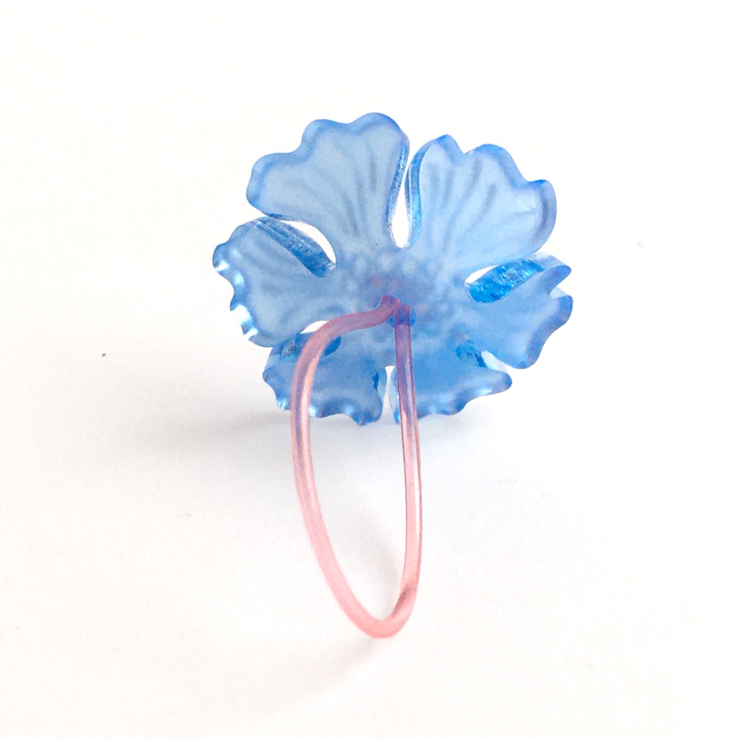 Flower ring / blue
