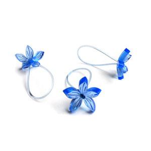 Flower ring / blue
