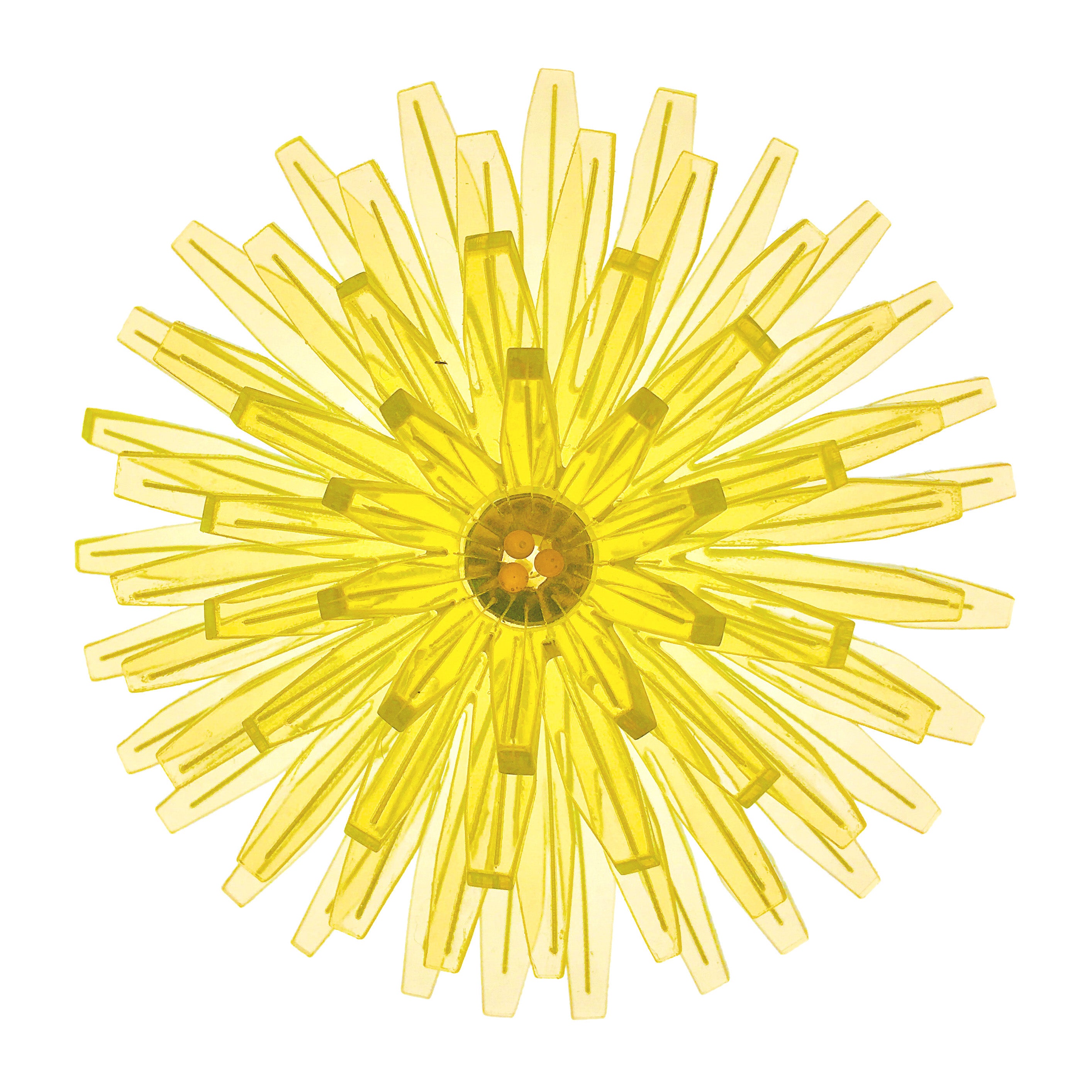 Dandelion / brooch / light yellow