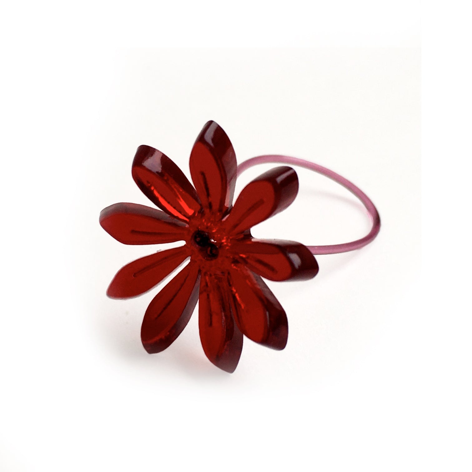 Flower ring /dark red