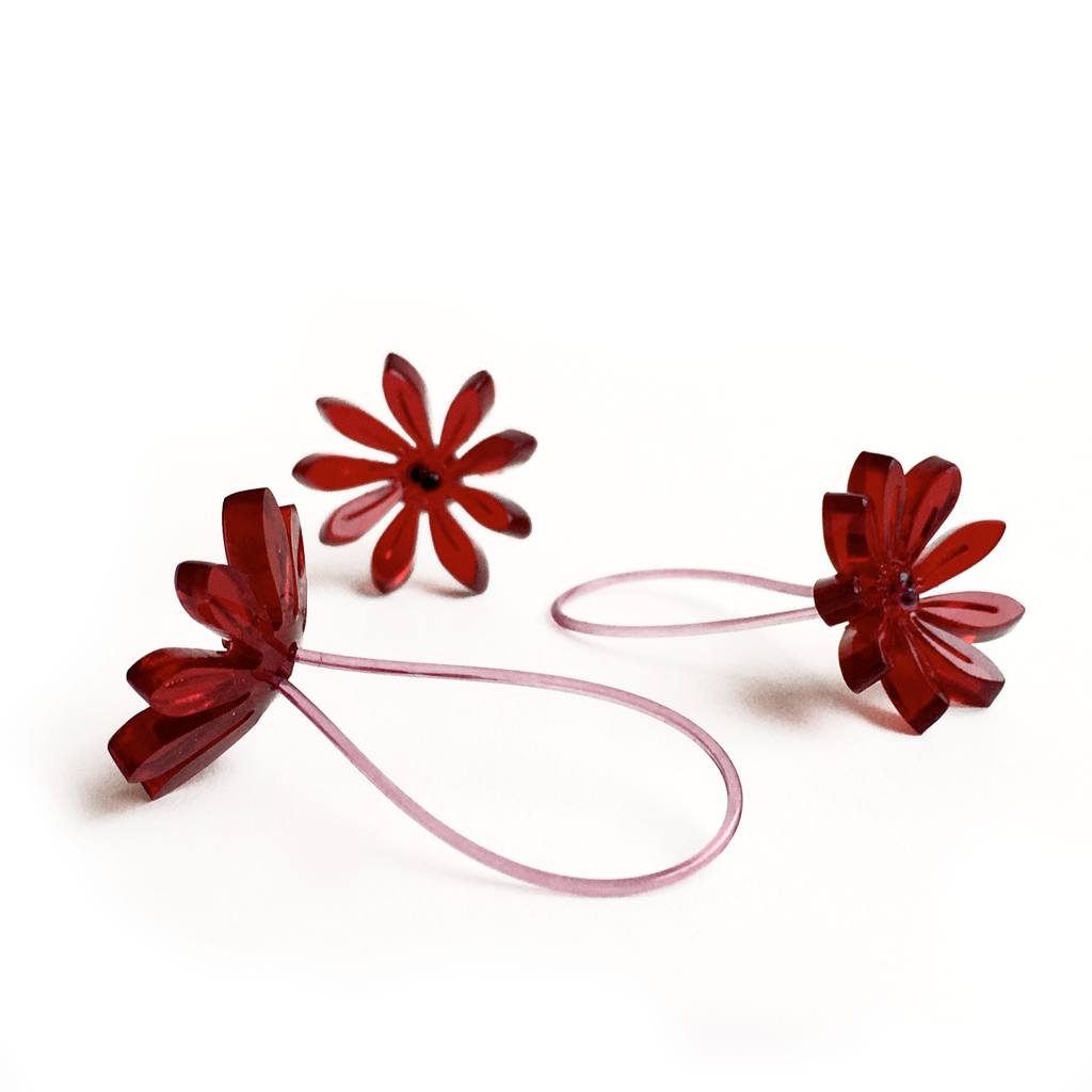 Flower ring /dark red